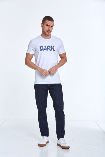 Light Wash Navy Blue Men's Jeans - 1