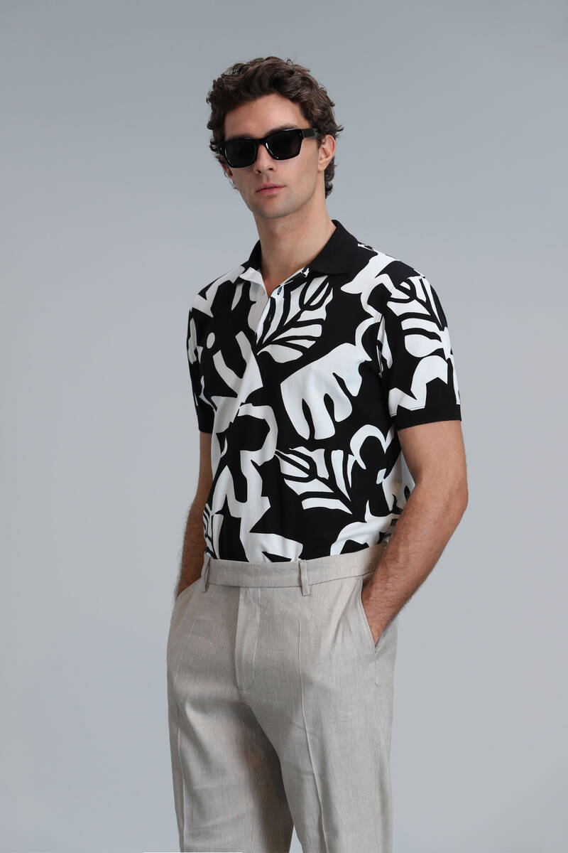Lindon Smart Men's Polo T-Shirt Black - 1