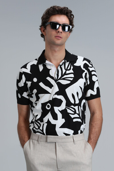 Lindon Smart Men's Polo T-Shirt Black - 3