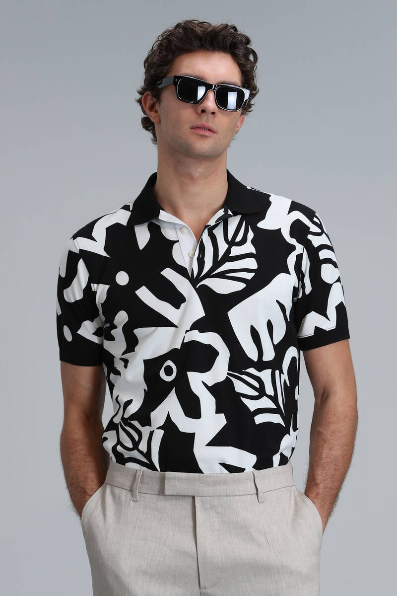 Lindon Smart Men's Polo T-Shirt Black - 3
