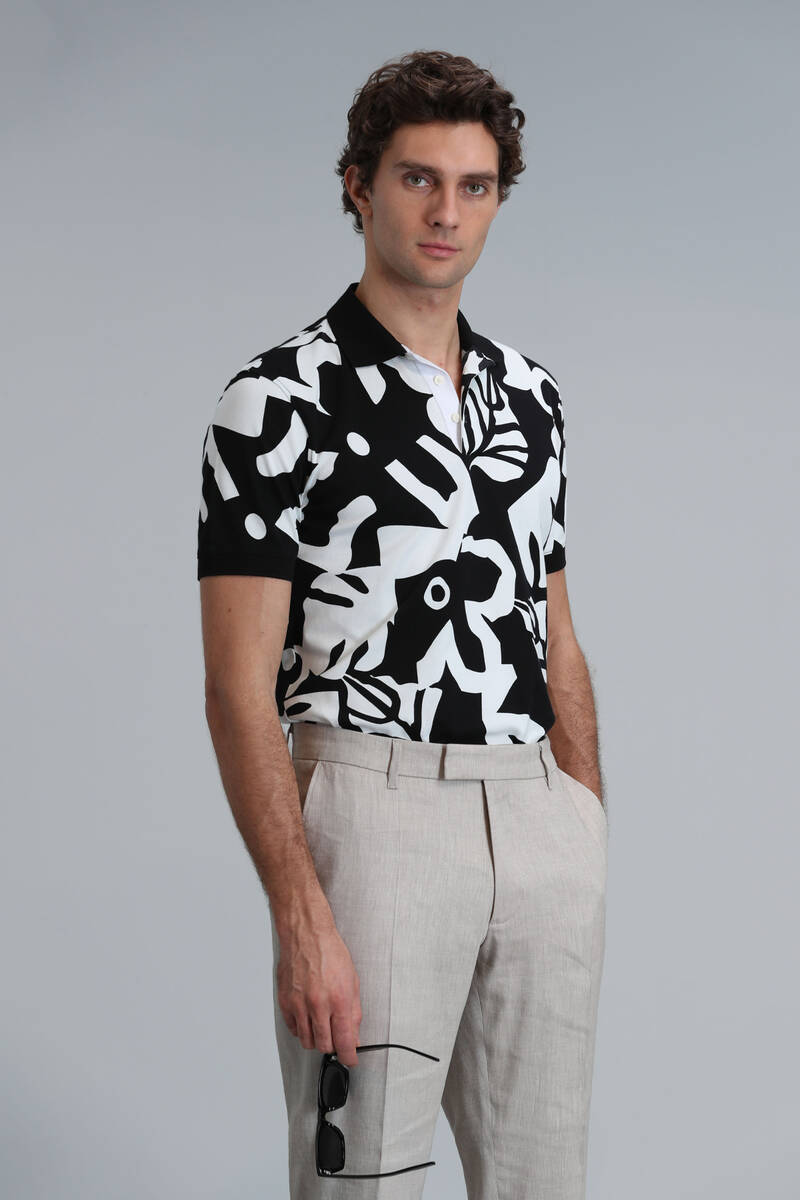 Lindon Smart Men's Polo T-Shirt Black - 5