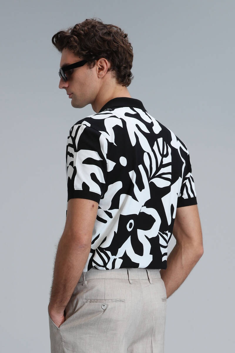 Lindon Smart Men's Polo T-Shirt Black - 6