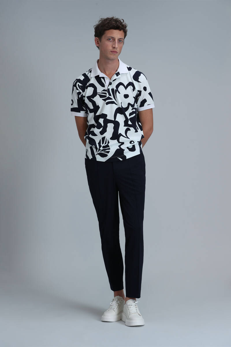 Lindon Smart Men's Polo T-Shirt Off White - 4