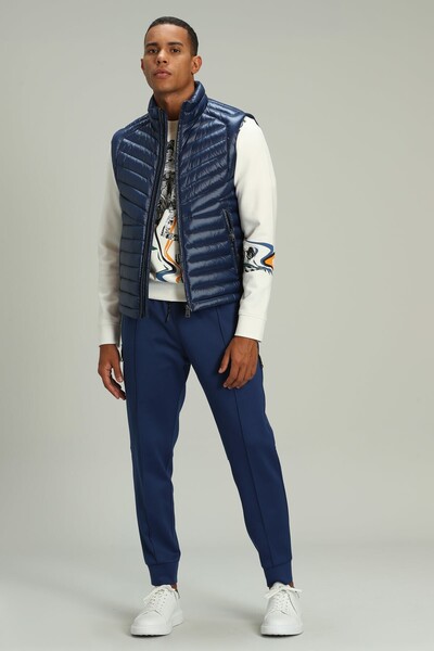 Lıtus Goose Feather Men's Vest Sax - LUFIAN (1)