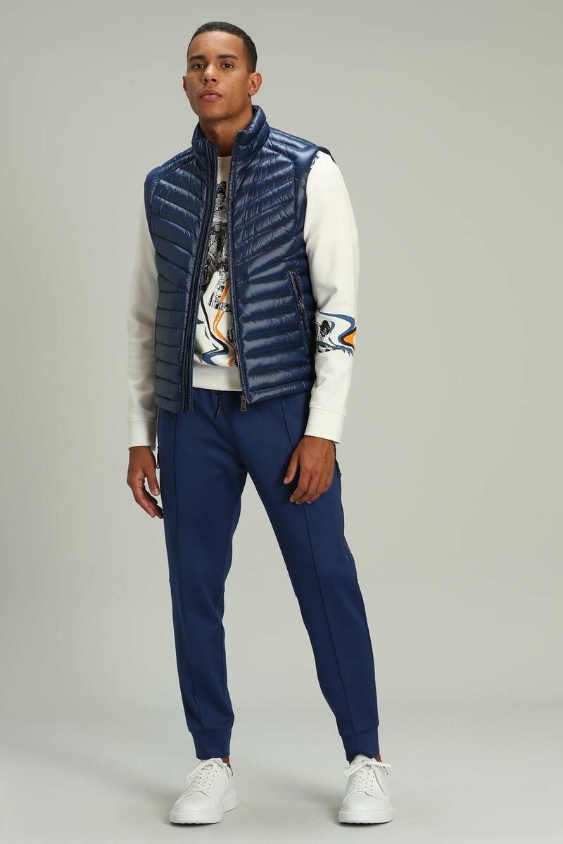 Lıtus Goose Feather Men's Vest Sax - 2