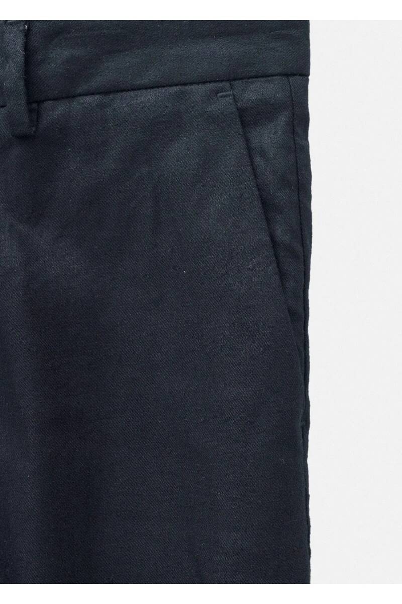 Lizbon Lacivert Renk Keten Karışımlı Chino Pantolon - 3