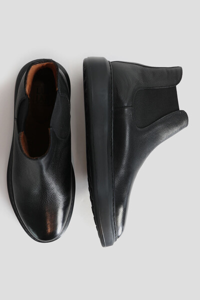 Высокие мужские кожаные ботинки - Thumbnail