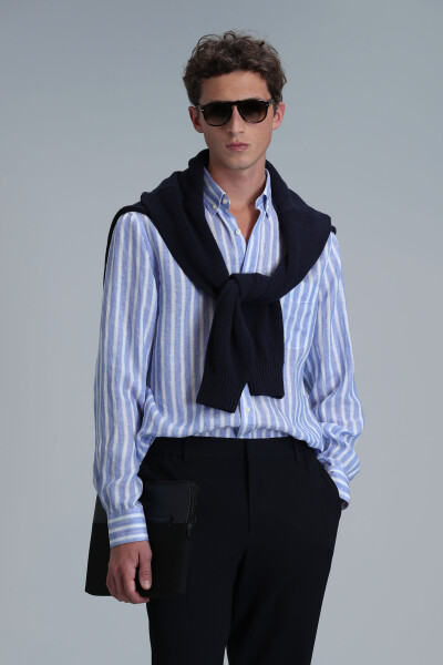 London Men's Basic Shirt Regular Fit Blue - 1