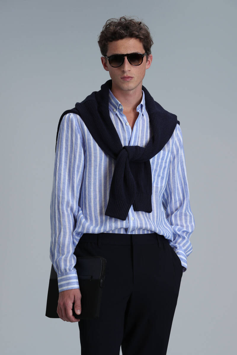 London Men's Basic Shirt Regular Fit Blue - 1