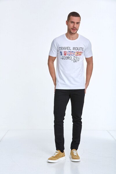 Lotus Printed Men's T-Shirt White - 2