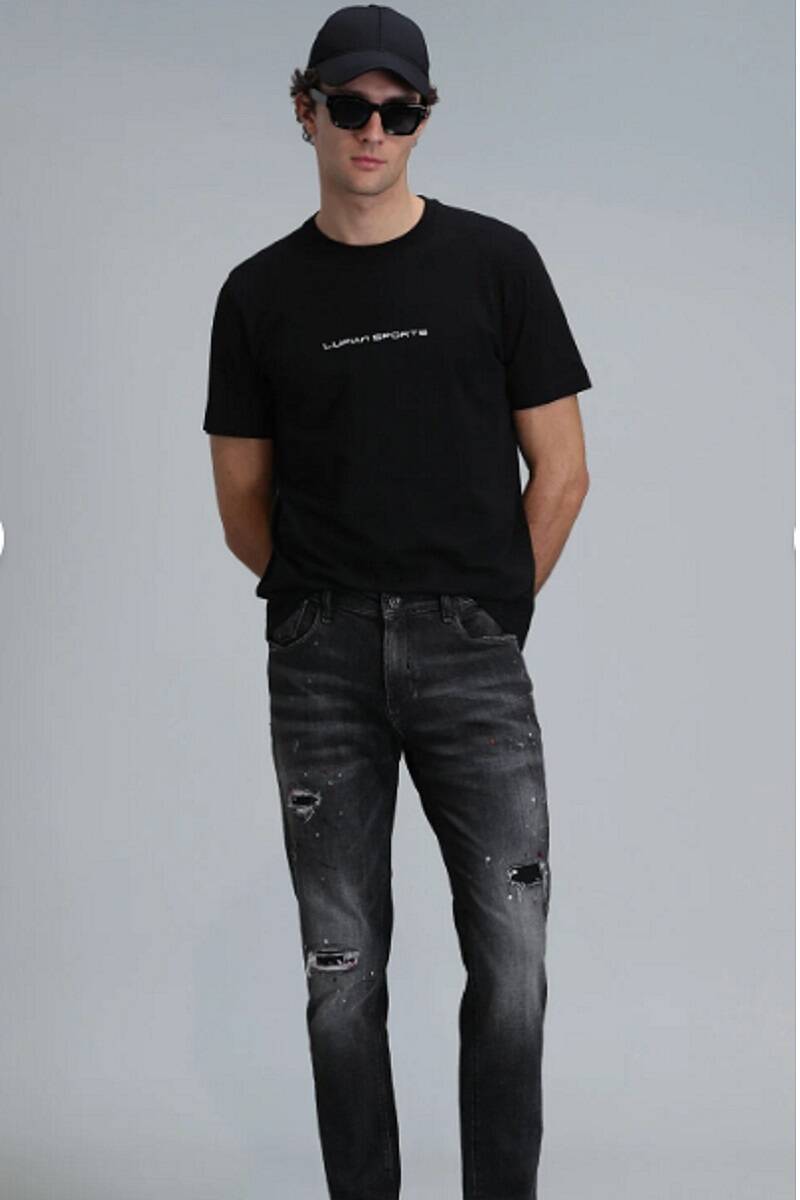 Lotus Smart Jean Erkek Pantolon Slim Fit Siyah - 1