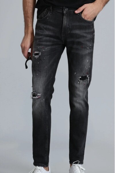Lotus Smart Jean Erkek Pantolon Slim Fit Siyah - LUFIAN (1)