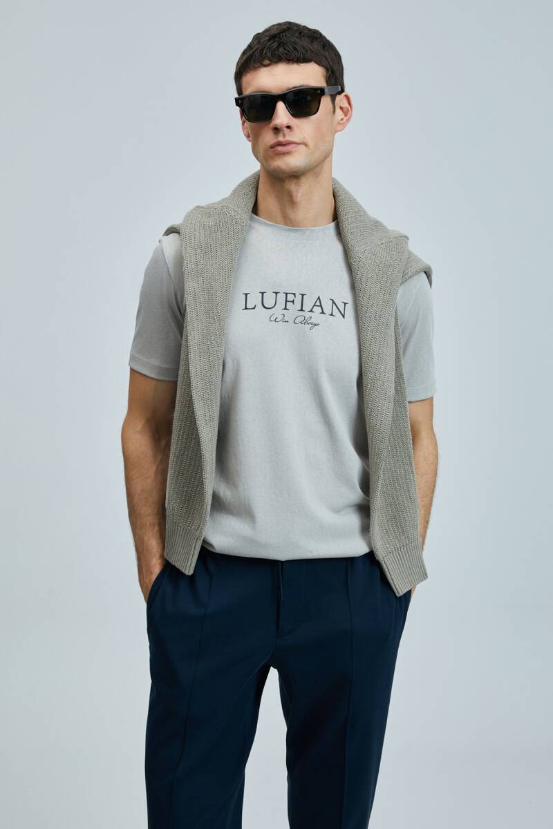 Love Modern Grafik T- Shirt Bej - 2