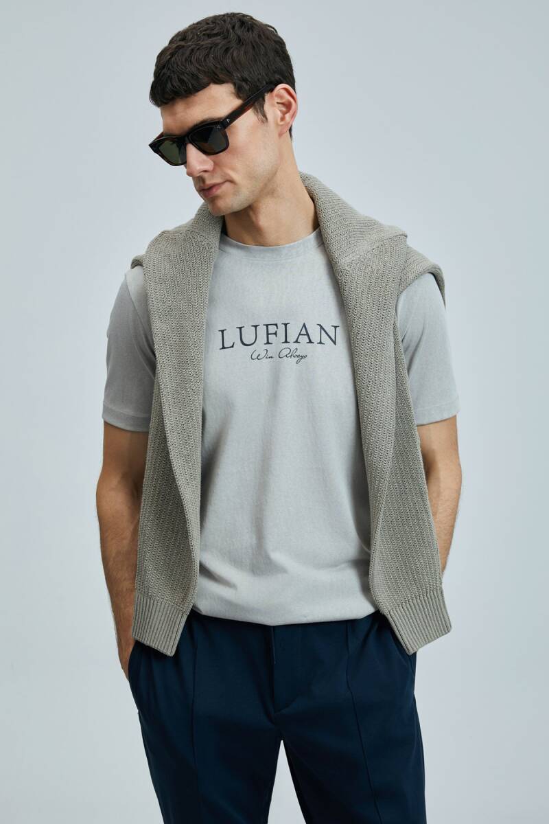 Love Modern Grafik T- Shirt Bej - 3