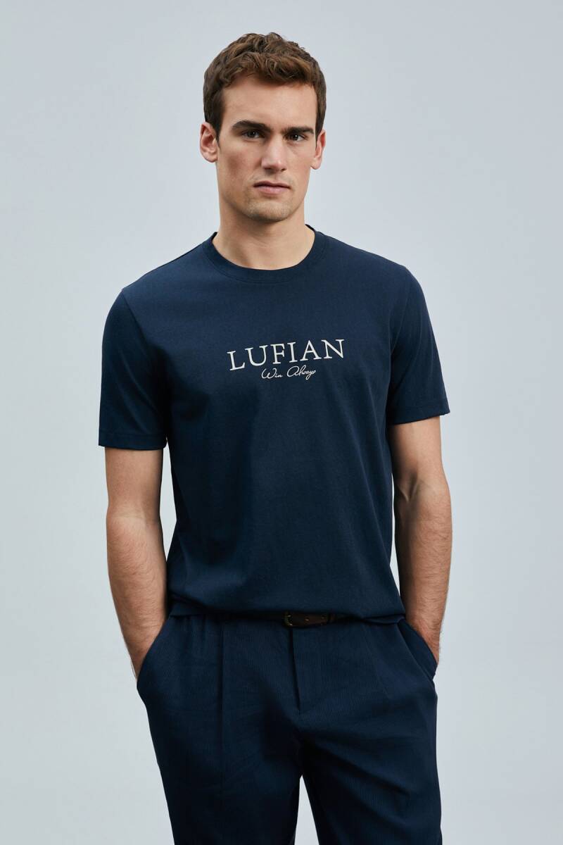 Love Modern Grafik T- Shirt Lacivert - 1