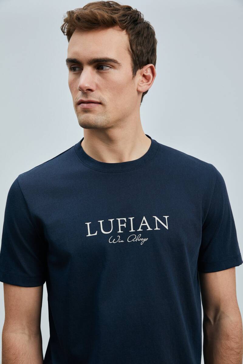 Love Modern Grafik T- Shirt Lacivert - 3