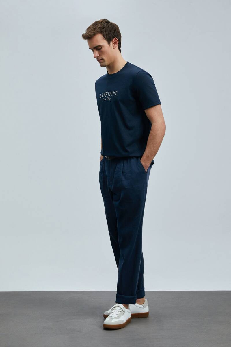 Love Modern Grafik T- Shirt Lacivert - 5