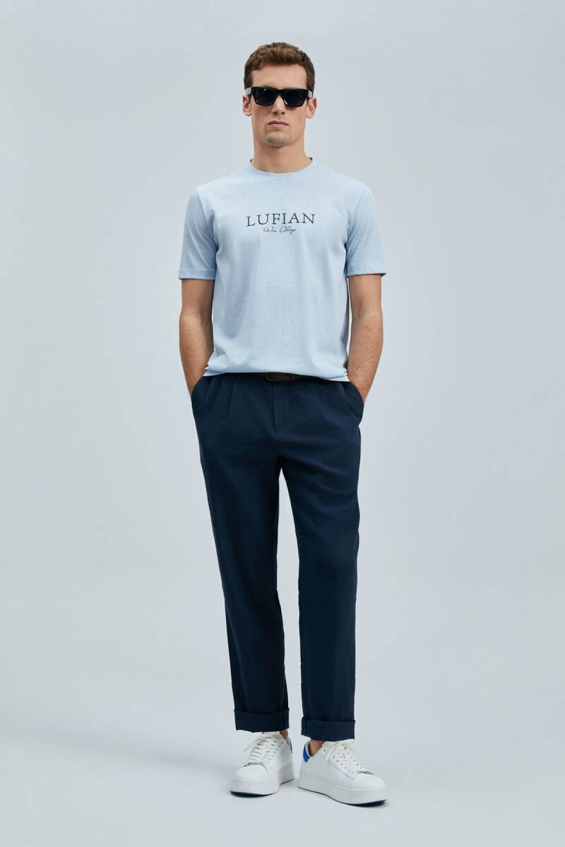 Love Modern Grafik T- Shirt Mavi - 3