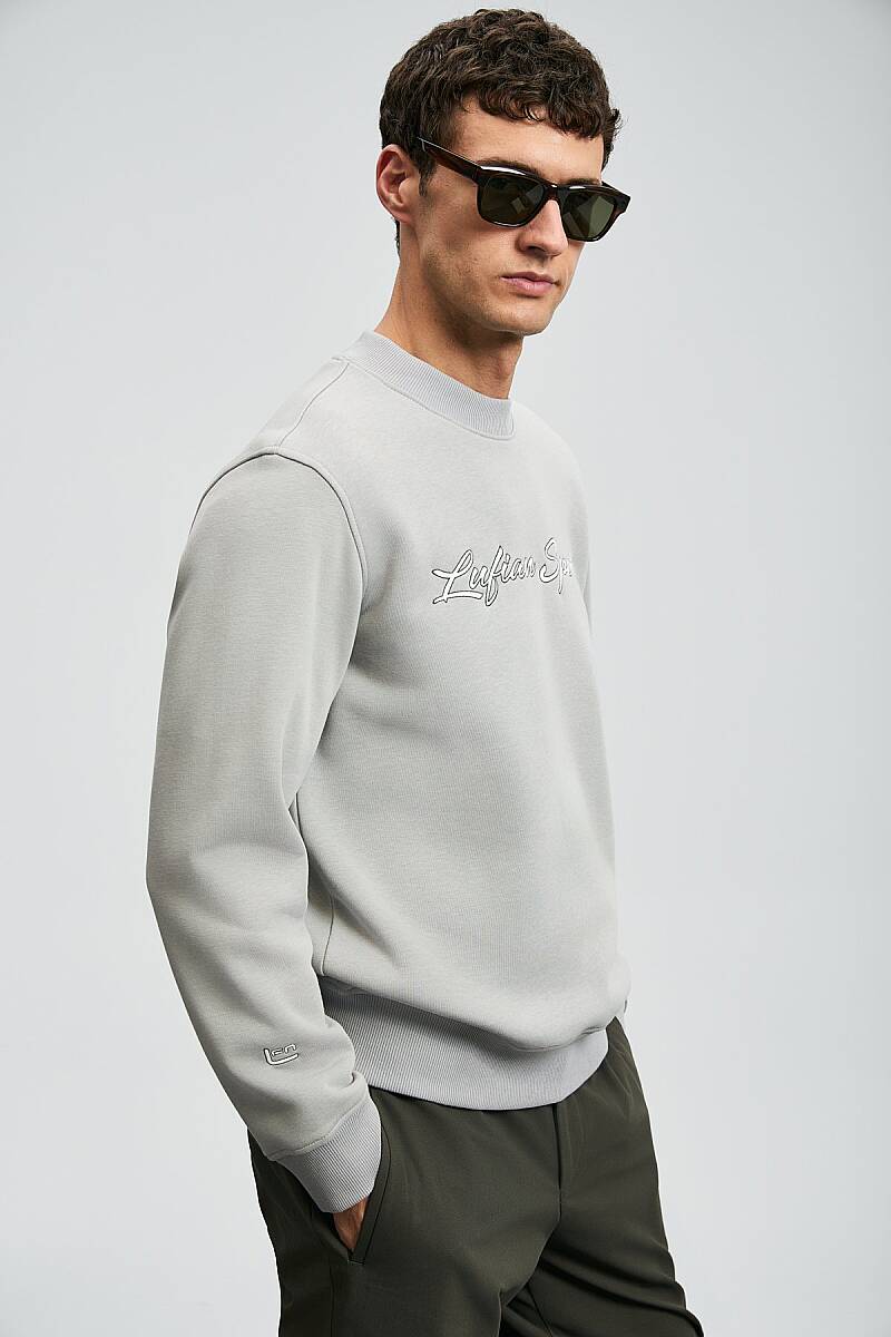 Loved Erkek Sweatshirt Açık Gri - 4