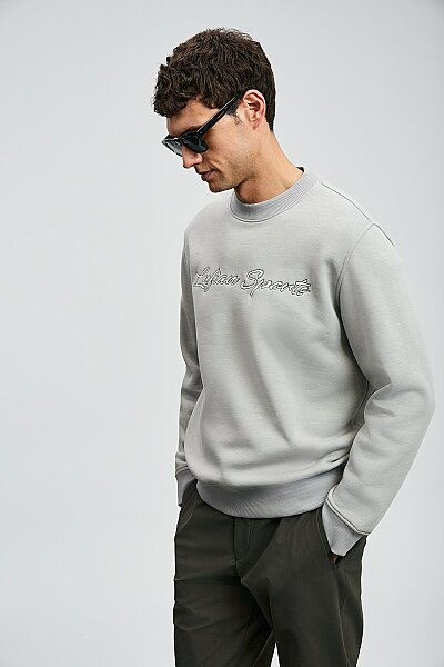 Loved Erkek Sweatshirt Açık Gri - 5