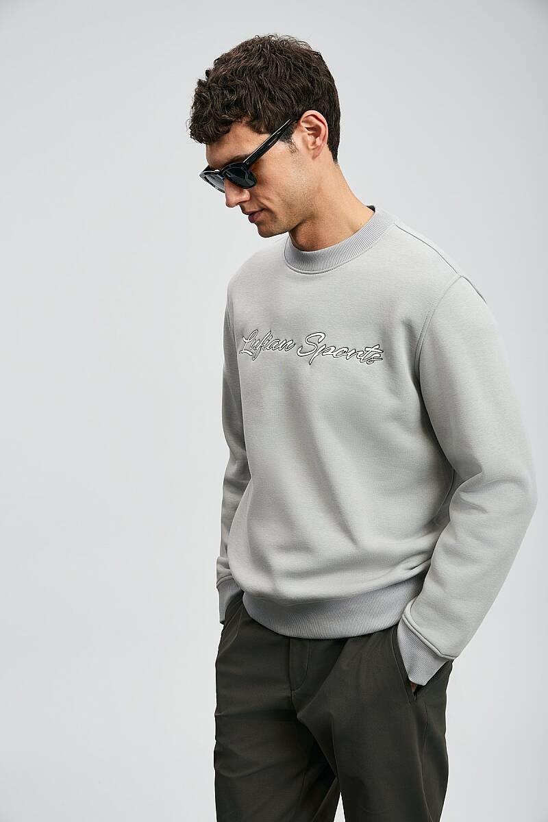 Loved Erkek Sweatshirt Açık Gri - 5