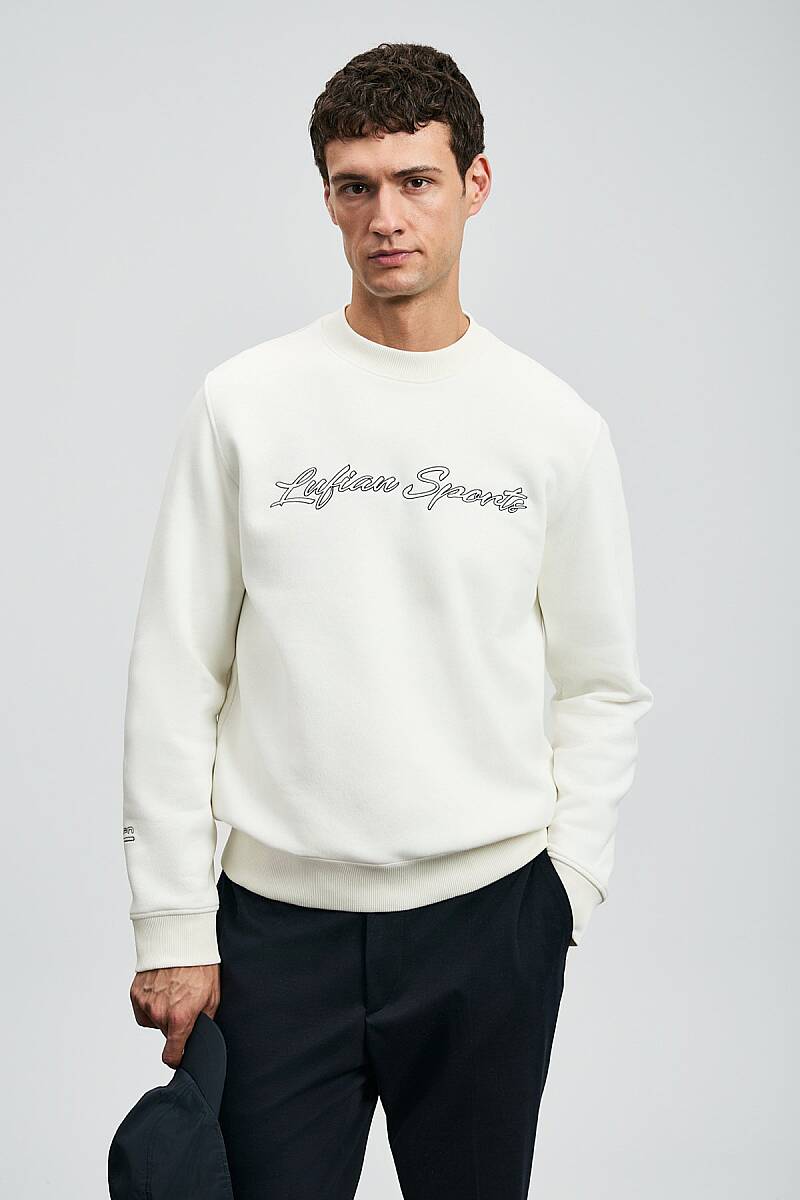 Loved Erkek Sweatshirt Kırık Beyaz - 1