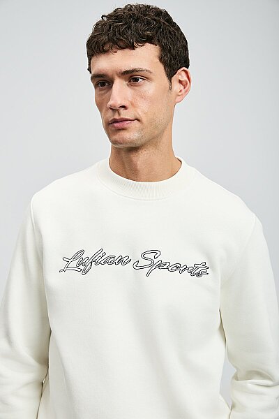 Loved Erkek Sweatshirt Kırık Beyaz - 5