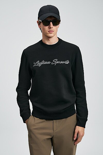 Loved Erkek Sweatshirt Siyah - LUFIAN