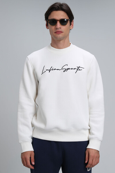 Lowe Erkek Sweatshirt Kırık Beyaz - 3