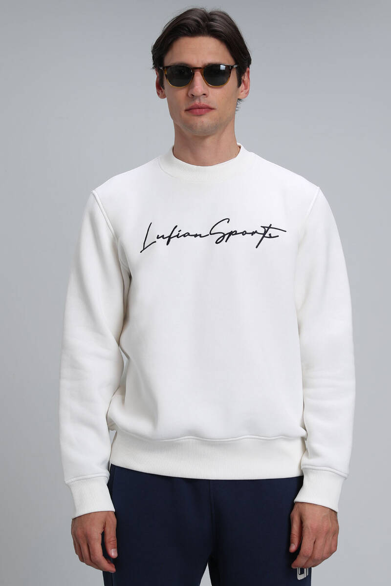 Lowe Erkek Sweatshirt Kırık Beyaz - 3