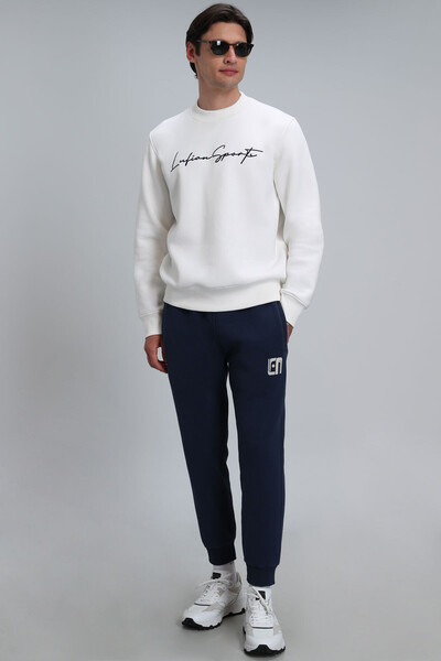 Lowe Erkek Sweatshirt Kırık Beyaz - 4
