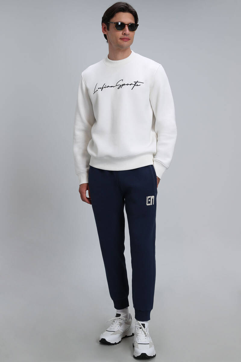 Lowe Erkek Sweatshirt Kırık Beyaz - 4