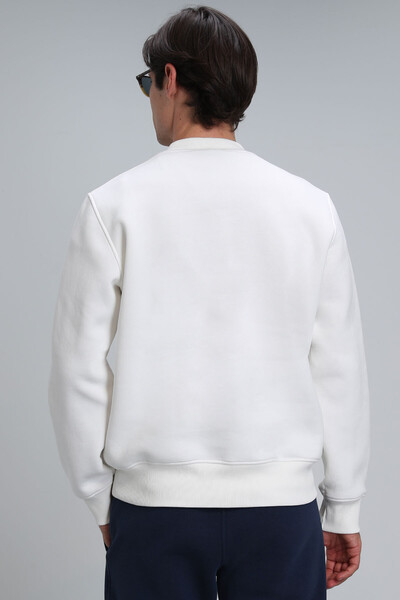 Lowe Erkek Sweatshirt Kırık Beyaz - 6