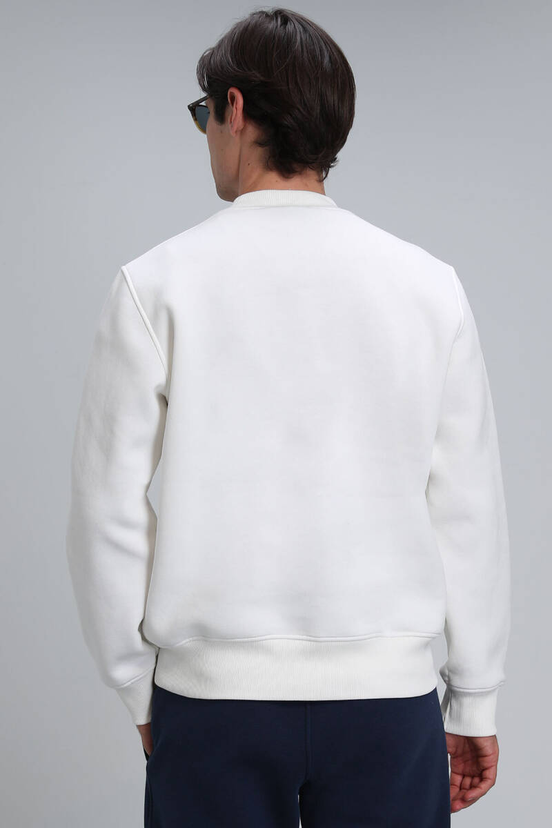 Lowe Erkek Sweatshirt Kırık Beyaz - 6