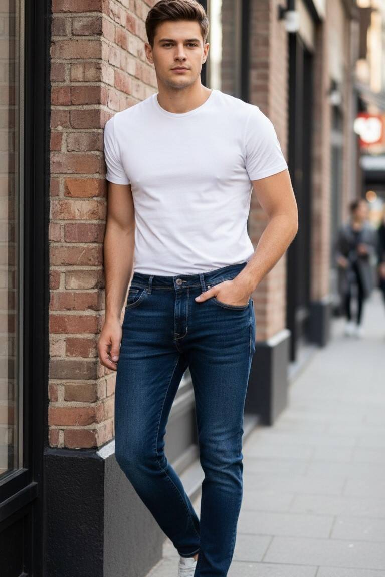 Lucas Slim Fit Kot Pantolon Lacivert - 1