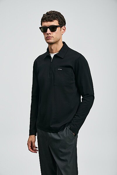 Lucas Smart Men’s Polo T-Shirt Black - 4