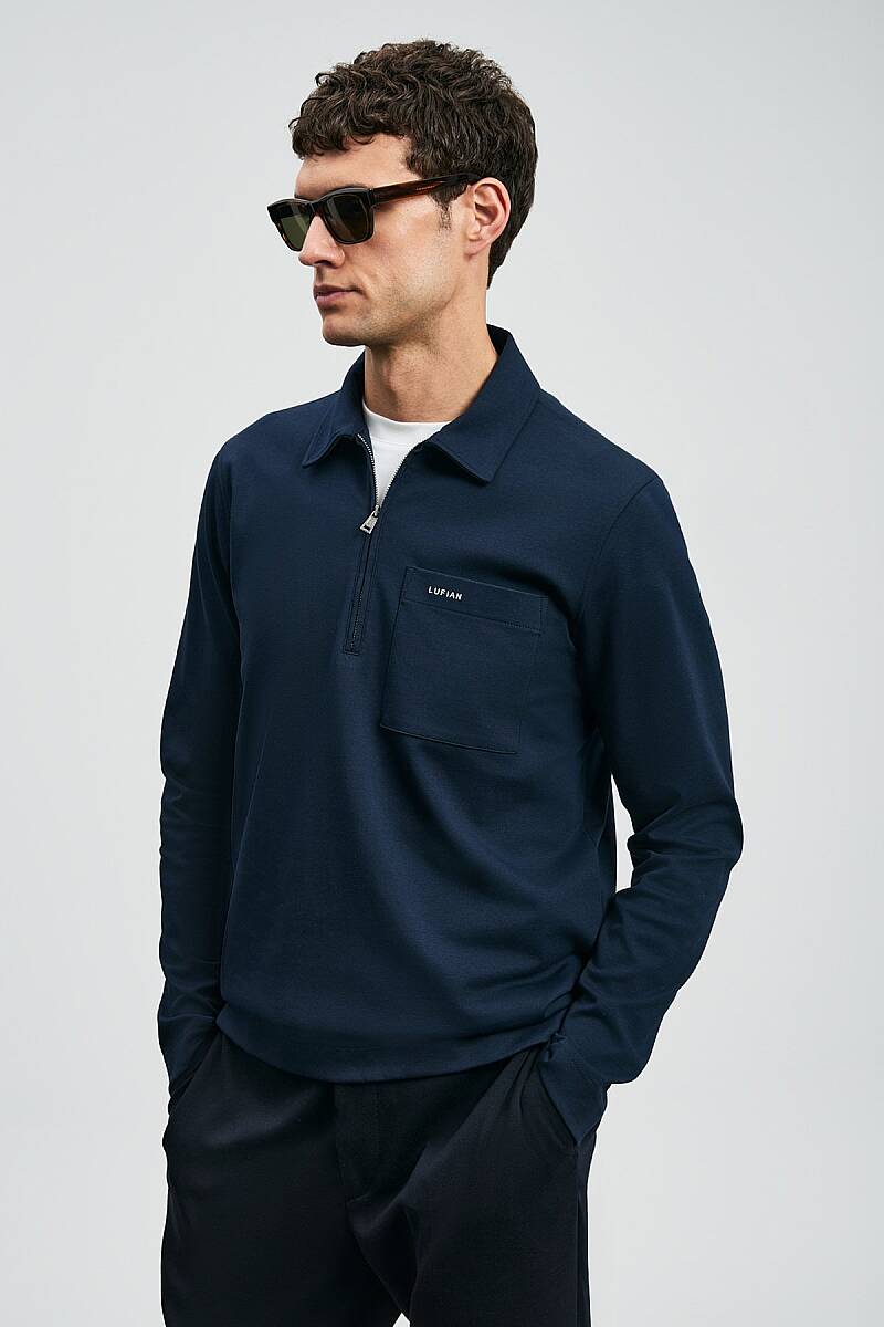 Lucas Smart Polo T-Shirt Dark Navy - 4