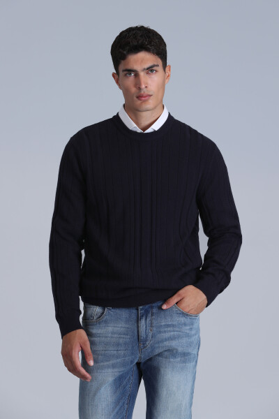 Lucky Erkek Kazak Lacivert - 3