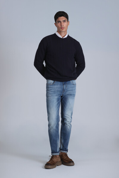 Lucky Erkek Kazak Lacivert - 4