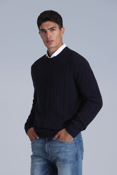 Lucky Erkek Kazak Lacivert - 5