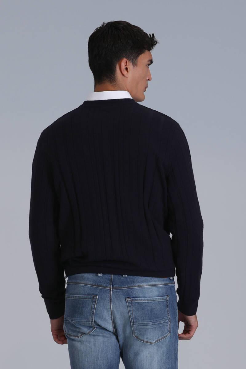 Lucky Erkek Kazak Lacivert - 6