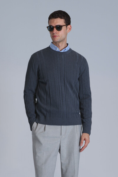 Lucky Men's Sweater Petrol - LUFIAN