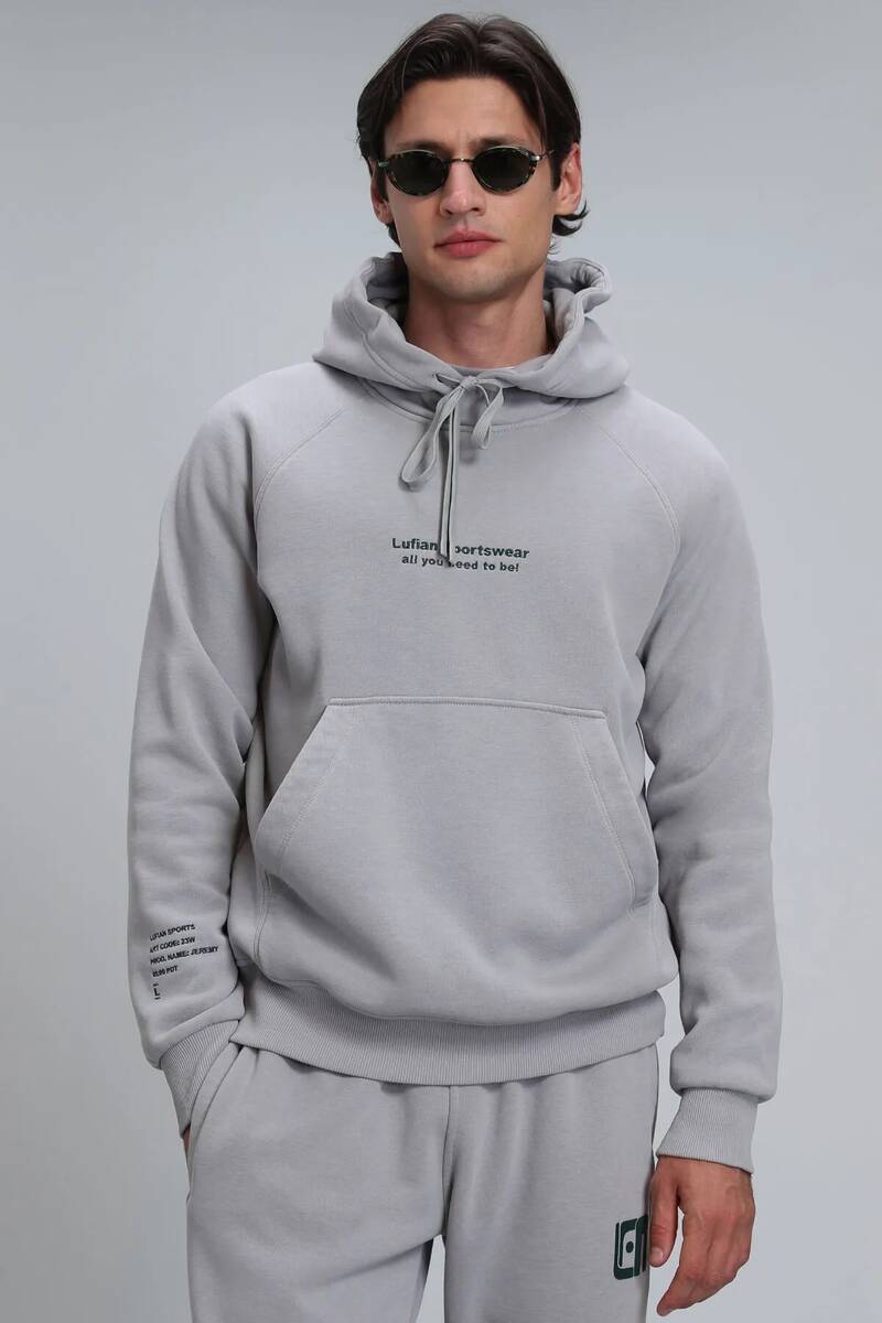 Luıs Erkek Sweatshirt Açık Gri - 1