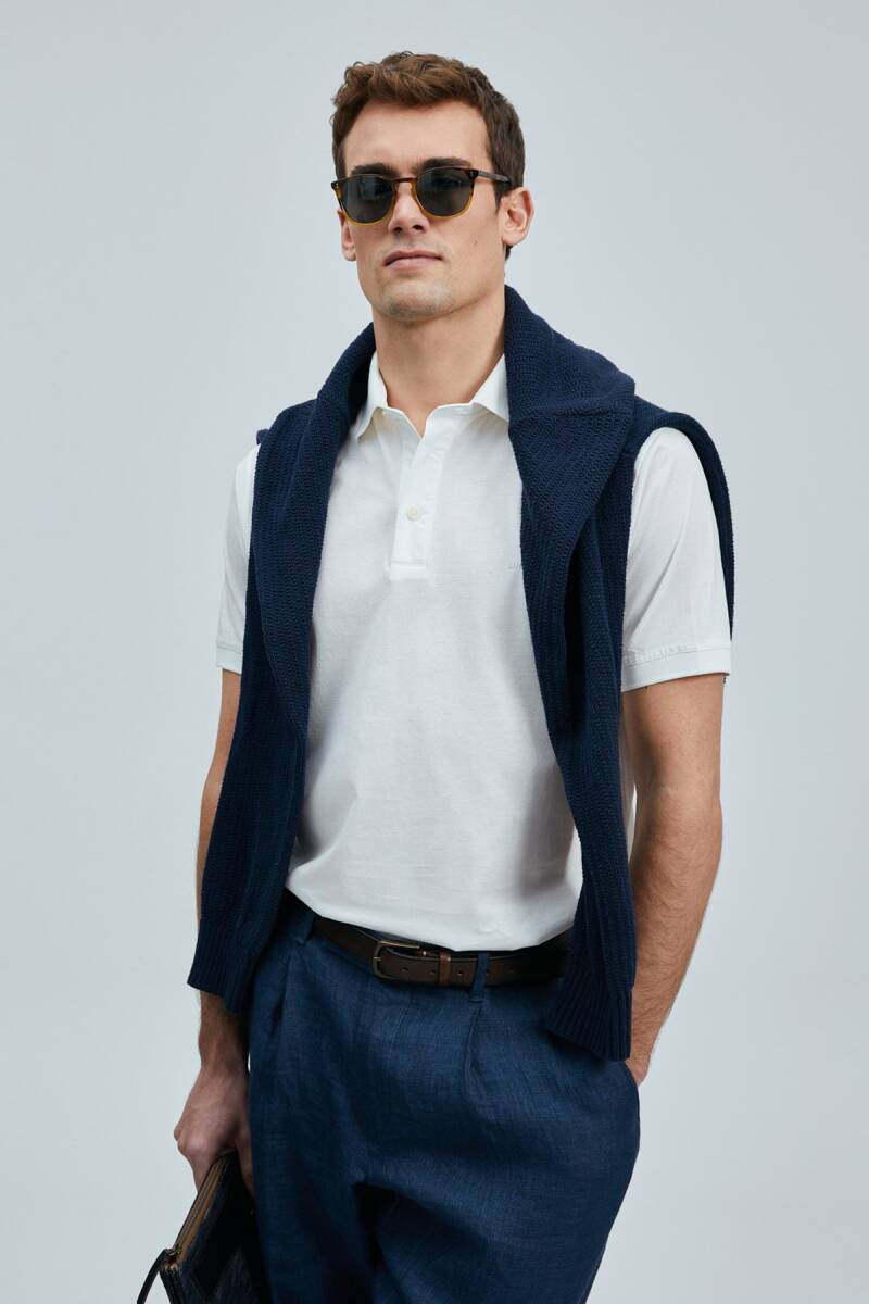 Luna Smart Erkek Polo Tişört Kırık Beyaz - 1