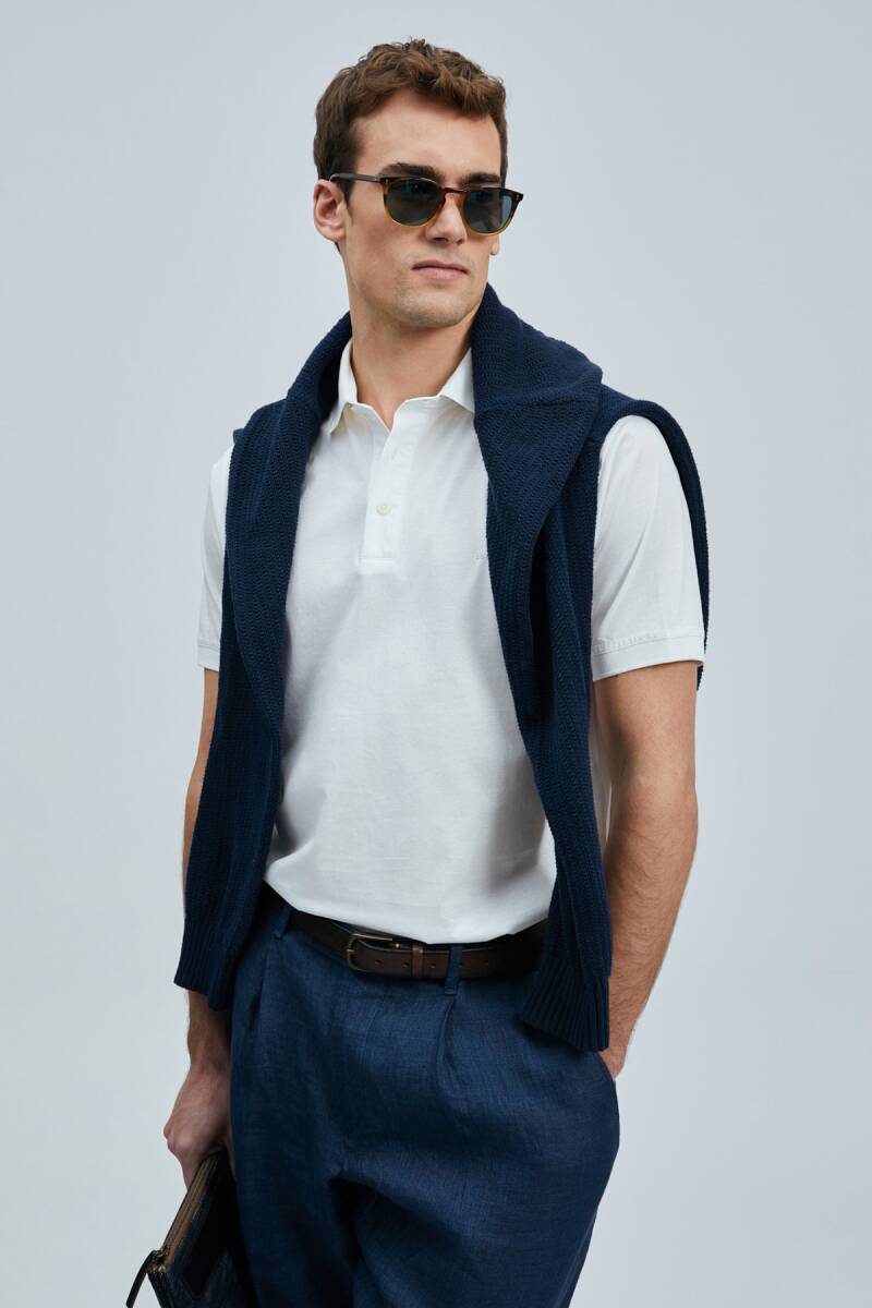 Luna Smart Erkek Polo Tişört Kırık Beyaz - 3