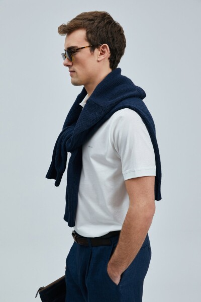 Luna Smart Erkek Polo Tişört Kırık Beyaz - 4