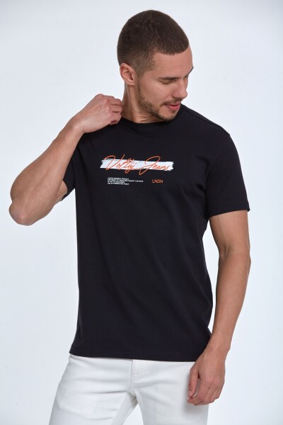 Lupe Printed Men's T-Shirt Black 
