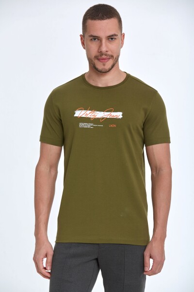 Lupe Printed Men's T-Shirt Khaki 