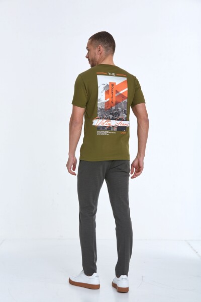 Lupe Printed Men's T-Shirt Khaki - 6
