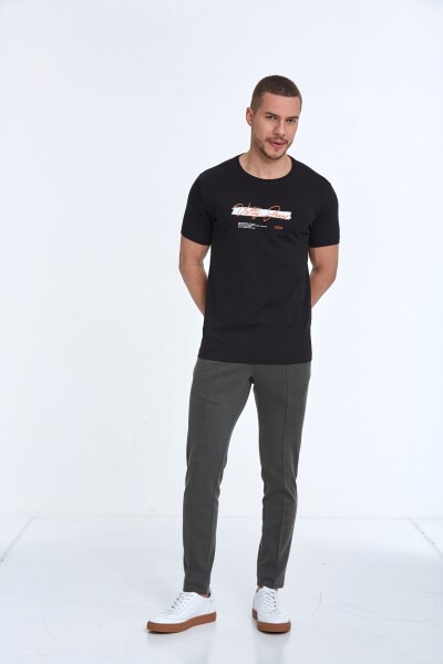 Lupe Printed Men's T-Shirt Navy Blue - 3